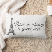 パリはよいアイディア常にです ランバークッション (ブランケット)