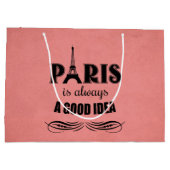 パリはよいアイディア常にです ラージペーパーバッグ (裏面)