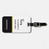 パリはよいアイディア、金ゴールドホイルの荷物のラベル常にです ラゲッジタグ (正面横)