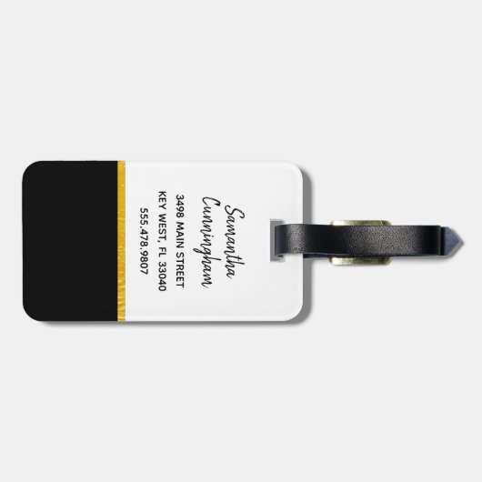 パリはよいアイディア、金ゴールドホイルの荷物のラベル常にです ラゲッジタグ (裏面横)