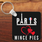 パリはミンチェパイズシティスケープを愛する キーホルダー (正面)