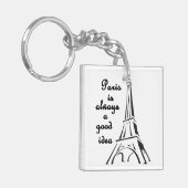 パリは常に良いアイディアキーチェーン キーホルダー (正面左)