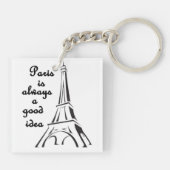 パリは常に良いアイディアキーチェーン キーホルダー (裏面)