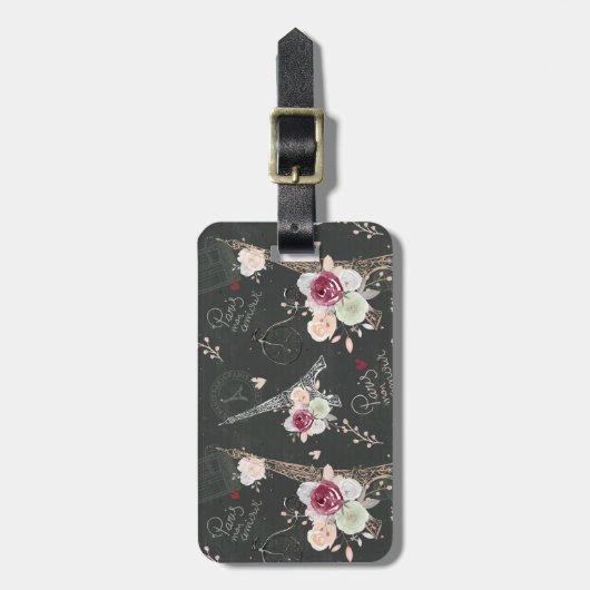 パリは常に良いアイディアラゲージタグ ラゲッジタグ (正面縦)