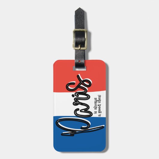 パリは常に良いアイディアラゲージタグ ラゲッジタグ (正面縦)