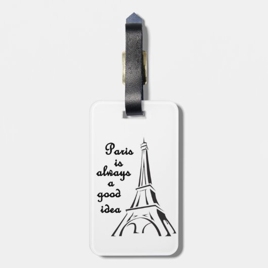 パリは常に良いアイディアラゲージタグ ラゲッジタグ (裏面縦)