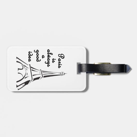 パリは常に良いアイディアラゲージタグ ラゲッジタグ (裏面横)