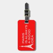 パリは常に良いアイディア ラゲッジタグ (正面縦)