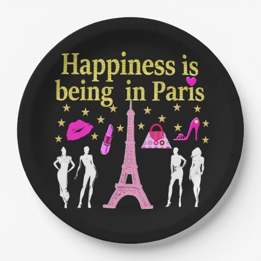 パリは幸せだ ペーパープレート (正面)