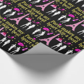 パリは私のハートをビート ラッピングペーパー (角)