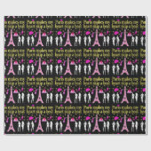 パリは私のハートをビート ラッピングペーパー (フラット)