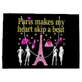 パリは私のハートをビート ラージペーパーバッグ (裏面)