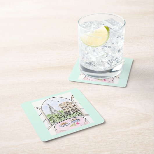 パリは良いアイディア スクエアペーパーコースター (インサイチュ)