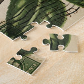 パリは花のフランスのな植物の芸術に蹄鉄を打ちます ジグソーパズル (側面)