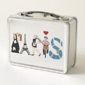 パリは象徴的なイメージで綴られる メタルランチボックス (裏面)