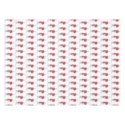 パリは赤い傘の記念日を愛結婚している テーブルクロス (正面(横))