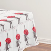 パリは赤い傘の記念日を愛結婚している テーブルクロス (インサイチュ)