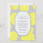 パリは黄色い花を愛手頃す結婚る 招待状 (正面)