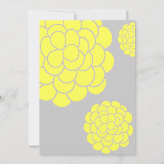 パリは黄色い花を愛手頃す結婚る 招待状 (裏面)