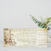 パリへの搭乗券 結婚チケット 招待状 (スタンド正面)