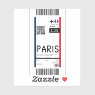 パリへの搭乗券(CDG) シール