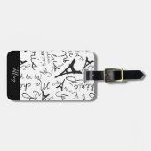 パリへの旅行 ラゲッジタグ (正面横)