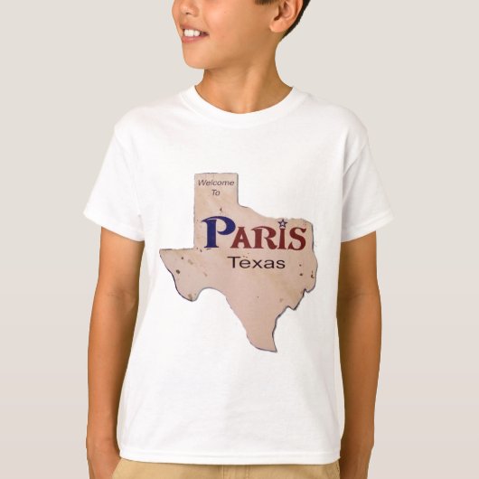 パリへようこそ，テキサス州 Tシャツ (正面)
