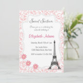 パリをテーマにしたスイート16の招待状 招待状 (スタンド正面)