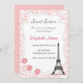 パリをテーマにしたスイート16の招待状 招待状 (正面/裏面)