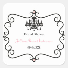 パリをテーマにしたブライダルシャワー – スクエアステッカー スクエアシール