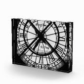 パリをテーマにしたホームデコインブラックアンドホワイト フォトブロック (右)