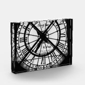 パリをテーマにしたホームデコインブラックアンドホワイト フォトブロック (左)