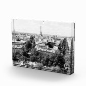 パリをテーマにしたホームデコインブラックアンドホワイト フォトブロック (右)