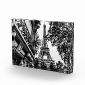 パリをテーマにしたホームデコインブラックアンドホワイト フォトブロック (右)