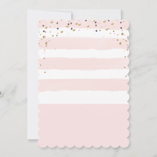 パリをテーマにしたユニコーンフローラベビーシャワー招待状 招待状 (裏面)