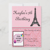 パリをテーマにした招待状 - 写真付き 招待状 (裏面)