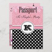 パリをテーマにした招待状 - 写真付き 招待状 (正面/裏面)