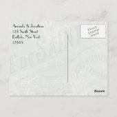 パリをテーマにした有難う ポストカード (裏面)