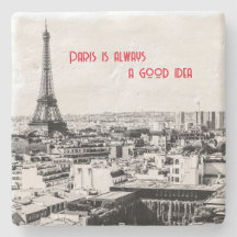 パリをテーマにした白黒コースター