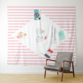 パリをテーマにした結婚前お披露目パーティーの写真撮影ブース タペストリー (インサイチュ(横))