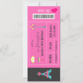 パリをテーマにした誕生日パーティショーチケット招待状 招待状 (正面)