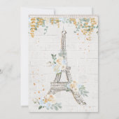 パリをテーマにした赤ちゃんシャワー 招待状 (裏面)