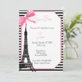 パリをテーマにした赤ちゃんシャワー 招待状 (スタンド正面)