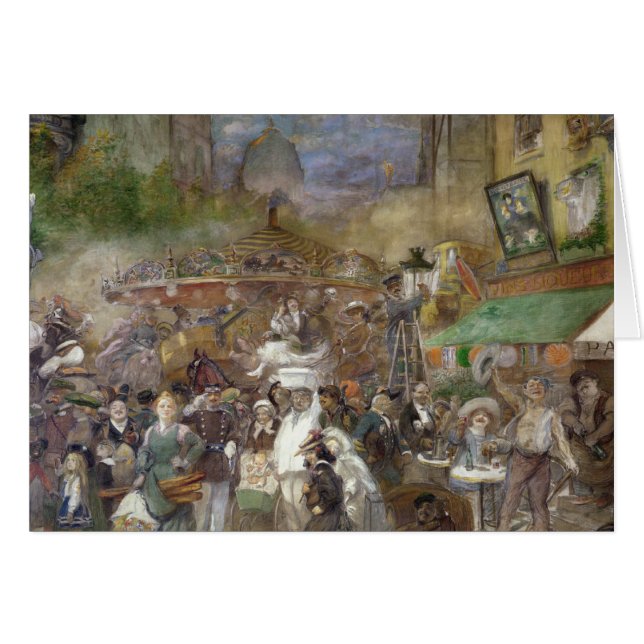 パリを描写する装飾的なパネル (正面横)