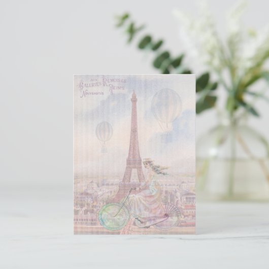 パリを自転車で巡る ポストカード (スタンド正面)