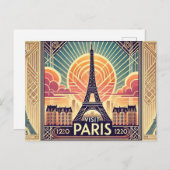 パリを訪れる ポストカード (正面/裏面)
