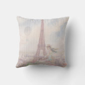 パリを通って自転車に乗ること クッション (裏面)