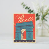 パリアルクドゥトリオンフフランスヴィンテージ旅行 ポストカード (スタンド正面)