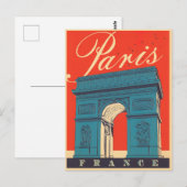 パリアルクドゥトリオンフフランスヴィンテージ旅行 ポストカード (正面/裏面)