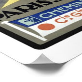 パリアヴルニューヨークバイトレインシップVintage Travel ポスター (角)